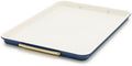 GreenPan Bakeware 13"x18" Half Baking Sheet Pan, Ceramic Nonstick Baking Pan, PFAS & BPA Free, Gold Handles, Durable Steel, Versatile & Space Saving Ovenware, Freezer to Oven Dish, Oxford Blue
