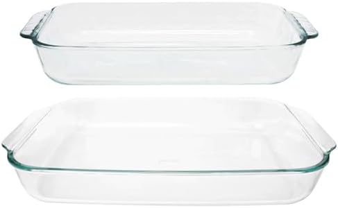 Pyrex 233 3-Quart & 232 2-Quart Glass Casserole Baking Dishes - Made in USA