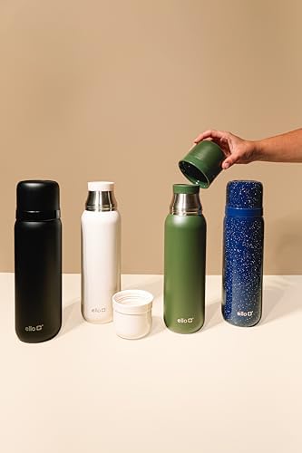 Ello Therma 32oz Insulated Stainless Steel Thermos with Cup Lid, Black