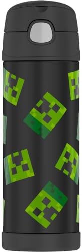 THERMOS FUNTAINER Water Bottle with Spout, 16oz, Minecraft