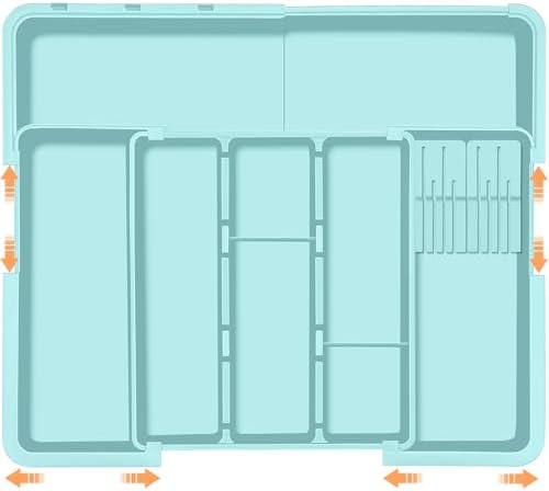 Utensil Drawer Organizer for Kitchen, Expandable Silverware Organizer