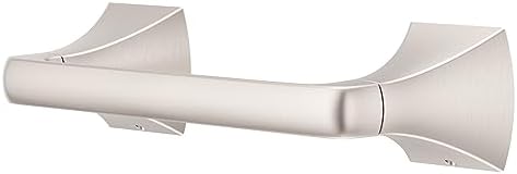 Pfister Bruxie Toilet Paper Holder, Bathroom Tissue Roll Holder, Wall-Mounted, Screw-in, Spot Defense Brushed Nickel Finish, BPHBIE0GS