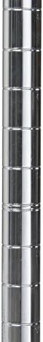 Akro-Mils AWP54UPRIGHT 54-Inch NSF Certified Industrial Grade Chrome Wire Shelf System Upright Leg Post Poles, (4 Pack)