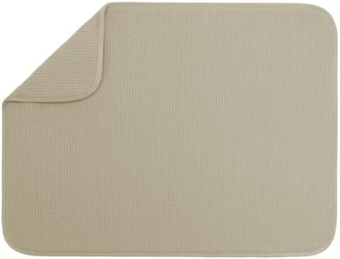 S&T INC. Dish Drying Mat, 18" x 24", XL, Beige