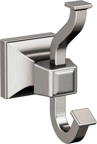 Amerock Mulholland Double Prong Brushed Nickel Wall-Mounted Hook