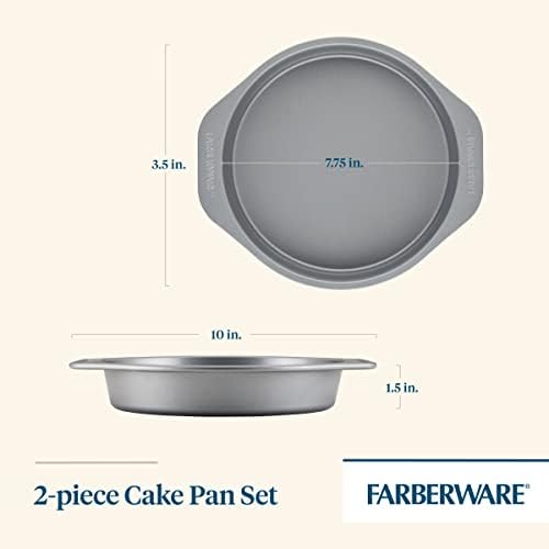 Farberware Golden Bake Bakeware Nonstick Round Cake Pan Set, 8" Cake Pans