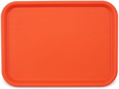 Carlisle FoodService Products CT121624 Café Standard Cafeteria / Fast Food Tray, 12" x 16", Orange
