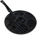 Nordic Ware Nonstick Pancake Pan, Heavy Aluminum, 7 Round Cups, For Gas, Electric, Ceramic Stovetops, Made in USA