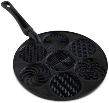 Nordic Ware Nonstick Pancake Pan, Heavy Aluminum, 7 Round Cups, For Gas, Electric, Ceramic Stovetops, Made in USA