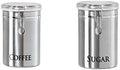 Oggi Stainless Steel Coffee and Sugar Canisters - Airtight Clamp Lid Containers
