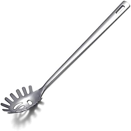 Spaghetti Spoon, Berglander Pasta Server, Stainless Steel Pasta Spoon, Pasta Fork, Noddle Fork, Heat Resistant, Dishwasher Safe, Easy to Clean