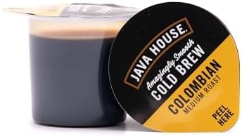 Java House Authentic Cold Brew Colombian Black Pods, Colombian, 12 Count,1.35 fl oz