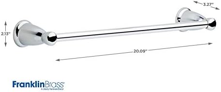 Franklin Brass Kinla (1-Pack) 18" Towel Rack for Bathroom, Polished Chrome Towel Bar for Bathroom Wall Kitchen Towel Holder Rod Wall Mounted Bathroom Accessories KIN18-PC1