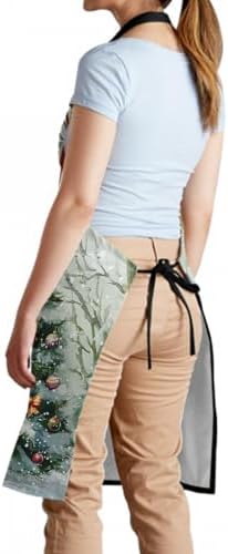 Giwawa Apron Unisex Resistant 33 x 28 inches with 2 Pockets Cooking Kitchen Aprons Suitable for BBQ Grill Drawing Haircut