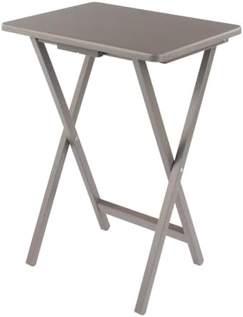 Winsome Alex Set of 4 Foldable Snack Tables with Storage Rack