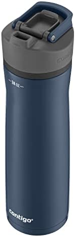 Contigo Cortland Chill 2.0 Blueberry Stainless Steel Water Bottle Vacuum-Insulated Spill-Proof Lid 24oz Ideal for Hot or Cold Drinks Interchangeable Lid Perfect for Kids & Adults