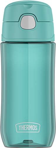 THERMOS FUNTAINER 16oz Plastic Bottle with Spout Lid, Aqua