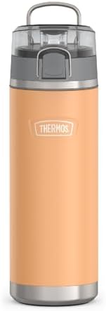 THERMOS ICON SERIES, Stainless Steel Water Bottle with Spout - 24 Ounce, Melon - Vacuum Insulated Water Bottle with Lid