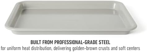 Calphalon Legacy Cookie Sheet Set, 3-Piece Nonstick Baking Sheets 18 15 13 Inch Cookie Baking Sheet, Metal Baking Sheet, Taupe, PFOA-Free for Even Baking, Oven Safe Cookie Pans for Baking