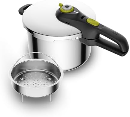 T-Fal Secure Stainless Steel Stovetop Pressure Cooker, 6.3 qt, Induction