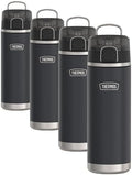 THERMOS ICON SERIES Stainless Steel Water Bottle with Spout - 24 Ounce,Granite - Vacuum Insulated Water Bottle with Lid,(Pack of 4)