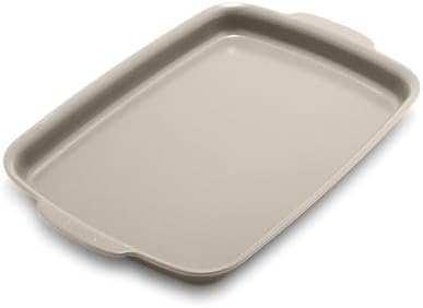 GreenPan Premiere Ovenware Healthy Ceramic Nonstick 13" x 9" Quarter Sheet Baking Pan, PFAS-Free, Warp-Free Bakeware, Durable Quick Heating, Oven & Broiler Safe to 600F, Dishwasher Safe, Taupe
