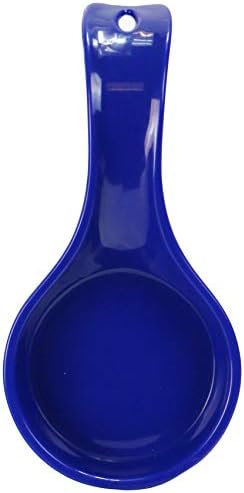 Reston Lloyd Kitchen Counter Utensil Spoon Rest, Ladles, Spaghetti Forks, & Spatulas, Durable BPA-Free Plastic – Dishwasher Safe, Décor, Space Saving Hanging Hole on Handle, Indigo