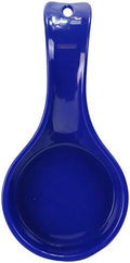 Reston Lloyd Kitchen Counter Utensil Spoon Rest, Ladles, Spaghetti Forks, & Spatulas, Durable BPA-Free Plastic – Dishwasher Safe, Décor, Space Saving Hanging Hole on Handle, Indigo
