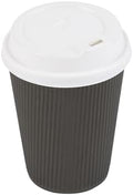 Restaurantware Coffee Cup Lids 25 Pack Fits 8, 12, 16, and 20 oz Coffee Cups Durable Spill-Proof Lid Secure Fit Design Disposable Round White Plastic Covers for Hot Beverages, Cafes and Office