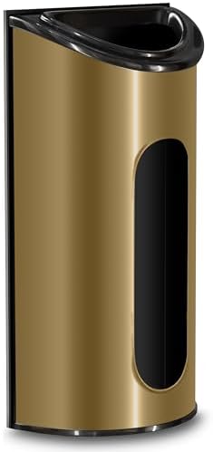 Utopia Kitchen Grocery Plastic Bag Holder and Dispenser for Plastic Bags - Easy Wall Mount Bag Saver - Stainless Steel (Gold, Medium (Pack of 1))