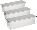 USA Pan Bakeware Pullman Loaf Pan with Cover, Nonstick & Quick Release Coating, Made in the USA from Aluminized Steel, inch 13 x 4 (Pack of 3)