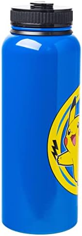 Silver Buffalo Pokémon Pikachu Bolt, Stainless Steel Water Bottle, 42oz