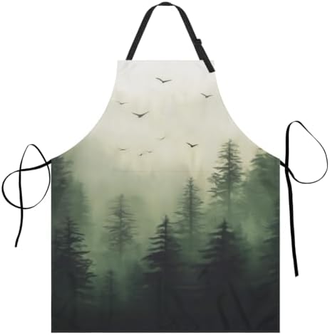 Giwawa Apron Unisex Resistant 33 x 28 inches with 2 Pockets Cooking Kitchen Aprons Suitable for BBQ Grill Drawing Haircut