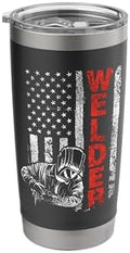 Welder - USA American Welding Worker Metalworking Lover Stainless Steel Insulated Tumbler