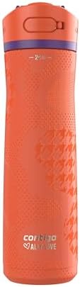 Contigo Ashland Chill 2.0 Stainless Steel Vacuum-Insulated Water Bottle with AUTOSPOUT Easy-Clean Lid, Leak-proof Drinking, Keeps drinks cold for 24 hours, BPA-Free, 24oz., Tangerine