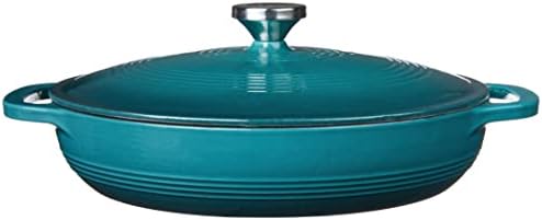 Lodge Essential Enamel Cast Iron Braiser, 3.6 Quart, Lagoon