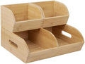 Potato and Onion Storage Bin, Stackable Bamboo Pantry Organizer and Storage