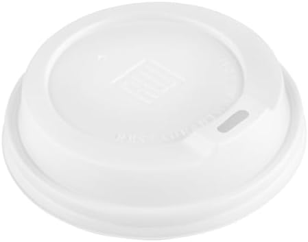 Restaurantware LIDS ONLY: 25-CT Disposable White Lid for Coffee and Tea Cups - Fits 8, 12, 16, 20-OZ Cups: Perfect for Coffee Shops, Juice Shops, and Takeout (Pack of 2)