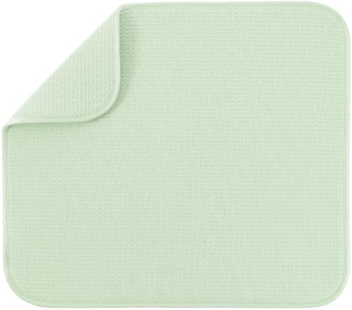 S&T INC. Dish Drying Mat, 16" x 18", Large, Mint Green