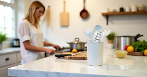 Calypso Basics by Reston Lloyd Plastic Utensil Holder, White