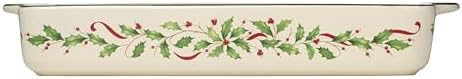 Lenox Holiday Stoneware Large Rectangular Christmas Baking Dish