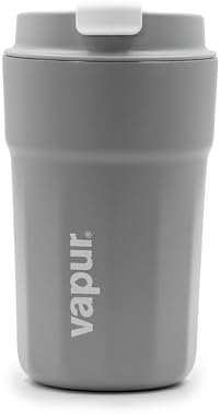 Vapur All Purpose Reusable Insulated Tumbler Cup with Flip Top Lid, Perfect for Morning Coffee and Ice Cold Drinks, Ideal for Travel and Fits in Most Cup Holders, 12 Ounce, Graphite Grey, Pack of 1