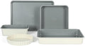 Sur La Table Kitchen Essential Carbon Steel Baking Pans Bakeware Set W/Premium PFOA, PFAS, PTFE Free Grey Non stick - Linen White Exterior