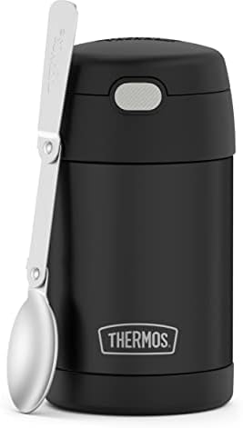 THERMOS FUNTAINER Food Jar with Spoon, 16oz, Matte Black
