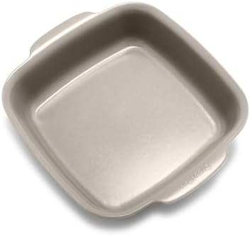 GreenPan Premiere Ovenware Healthy Ceramic Nonstick 8" Square Cake Baking Pan, PFAS-Free, Warp-Free Bakeware, Durable Quick Heating, Oven & Broiler Safe to 600F, Dishwasher Safe, Taupe