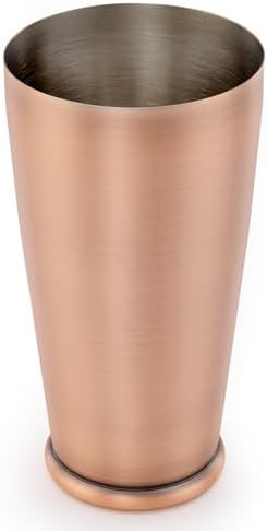 Barfly Cocktail Shaker with Weighted Bottom, Deluxe 28 oz, Antique Copper