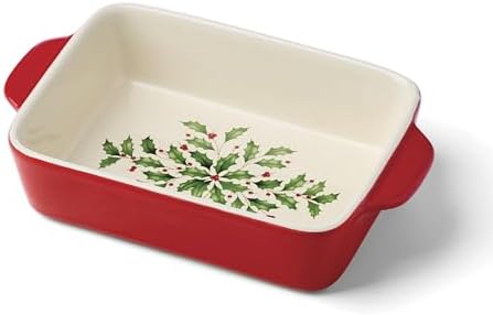 Lenox 898051 Holiday Rectangular Baking Dish, Small, Christmas, Festive Kitchen Decor