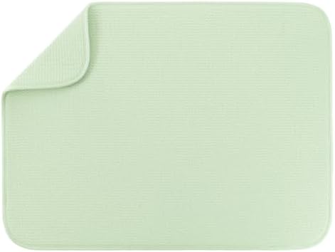 S&T INC. Dish Drying Mat, 18" x 24", XL, Mint Green
