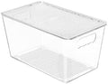 Vtopmart 1 Pack Clear Stackable Storage Bins with Lids and Handles, Medium