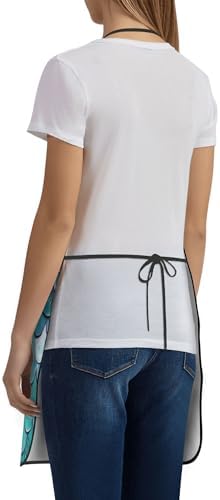 Cooking Chef Apron with Pockets BBQ Kitchen Work Waterproof for Gardening and Salon,Size 20.4x28.3 Inch
